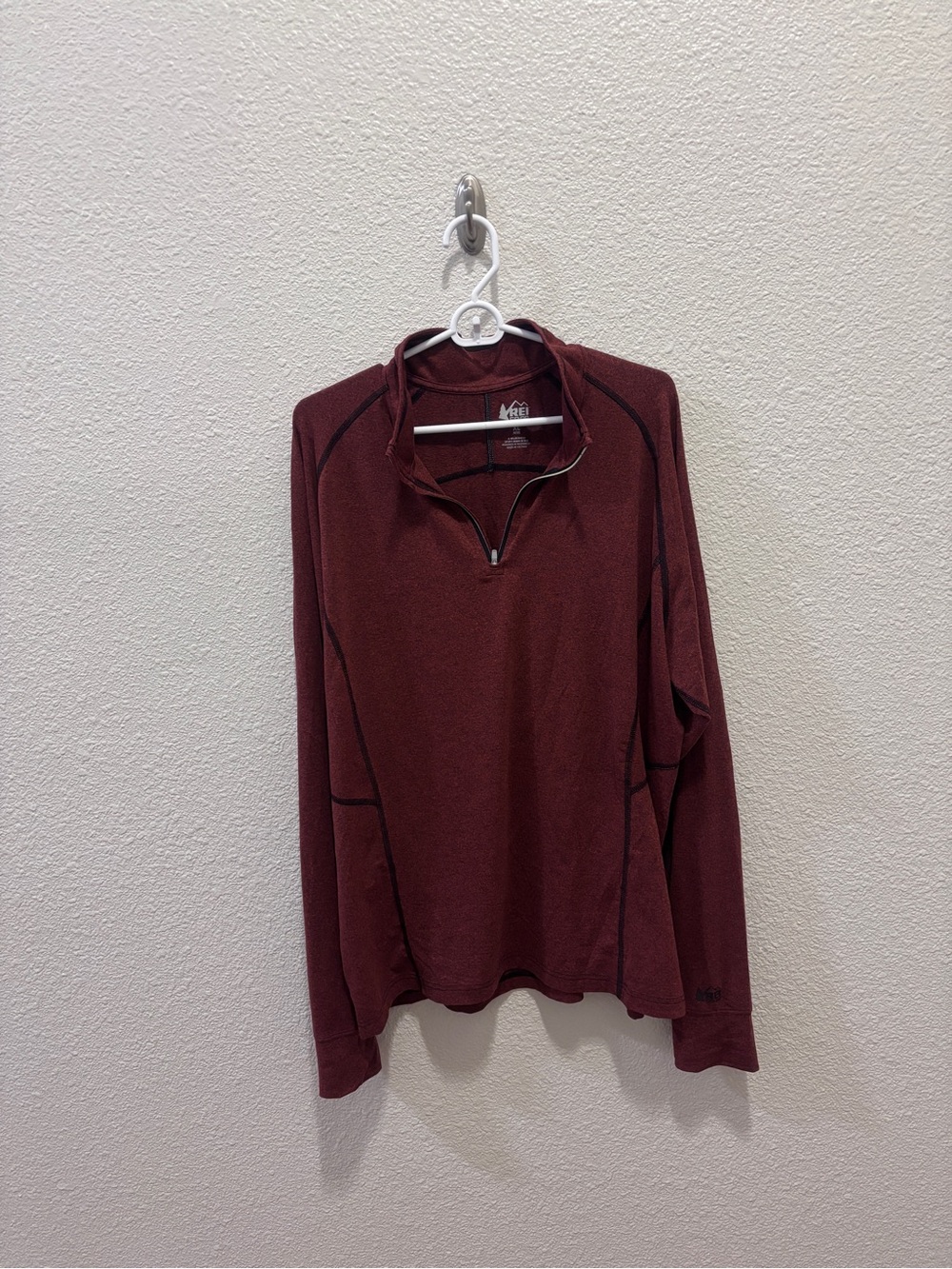 REI Men's XL Half-Zip Pullover - Wine